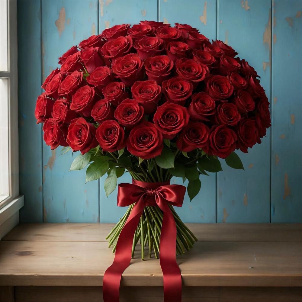 Букет Красные розы Блэк Меджик в Суде