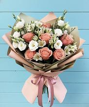 Букет цветов из:  Розы, Альстромерии и Лизиантусы в Суде