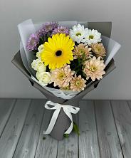 Букет цветов из:  Розы, Герберы и Хризантемы в Суде