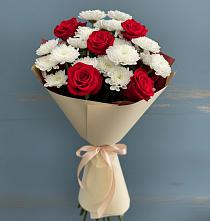 Букет цветов из:  Розы и Хризантемы в Суде
