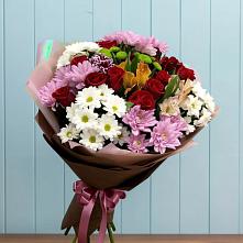 Букет цветов из:  Розы, Хризантемы и Альстромерии в Суде