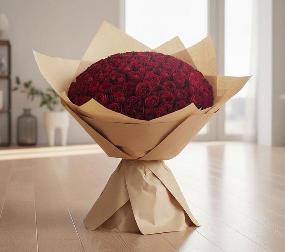 Букет 101 Красная роза в Суде