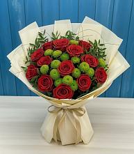 Букет цветов из:  Розы и Хризантемы в Суде