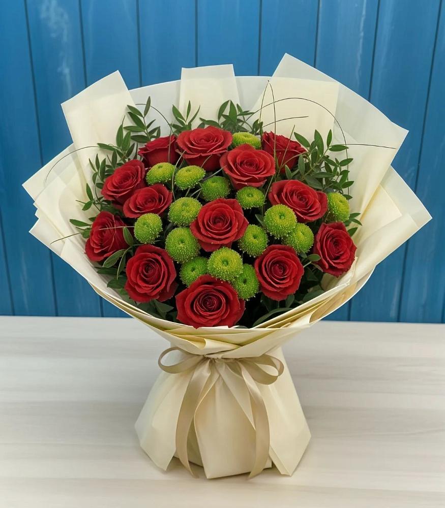 Букет цветов из: Розы и Хризантемы в Суде